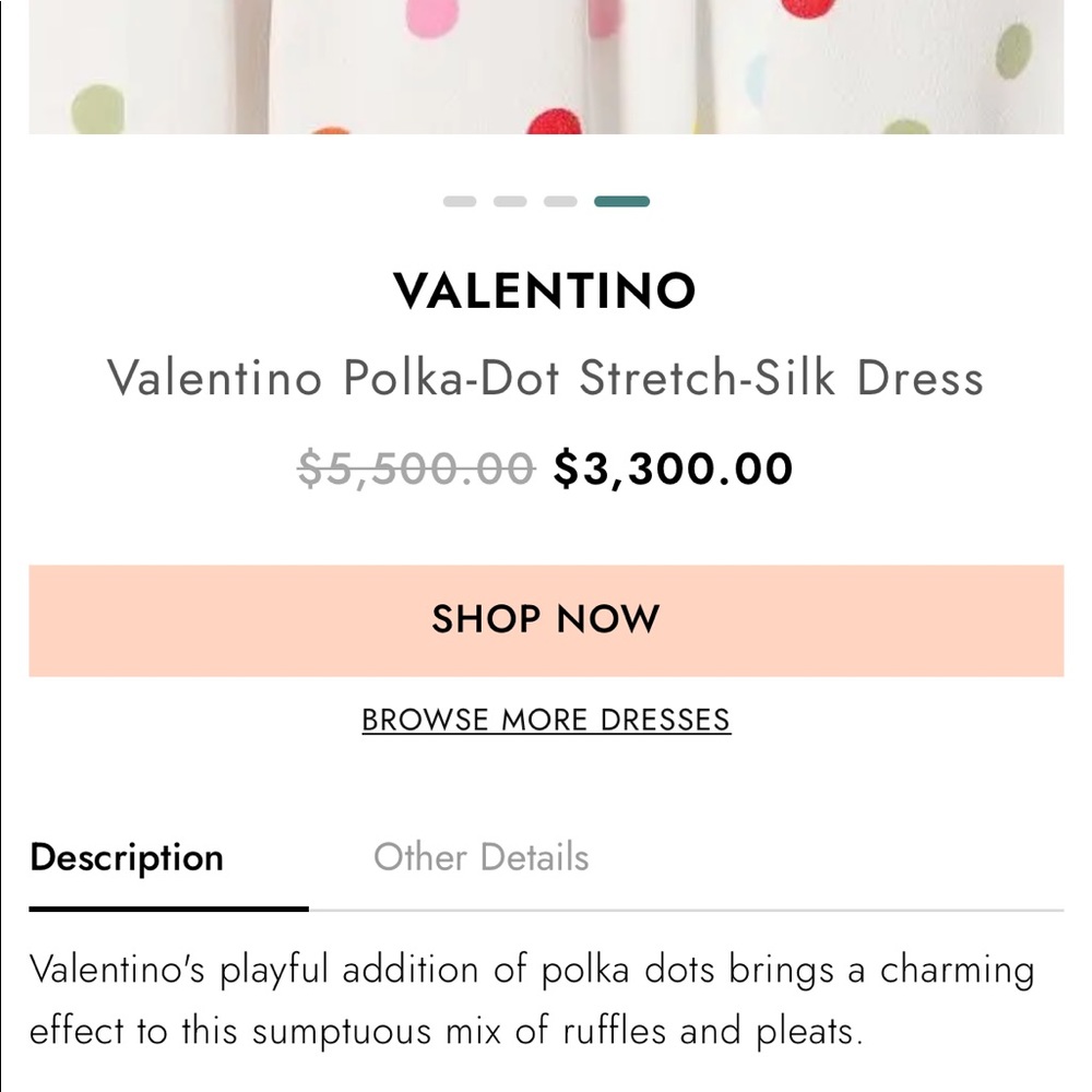 VALENTINO ruffle polka dot dress - Picture 11 of 12